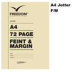 72 pages A4 Jotters F/M